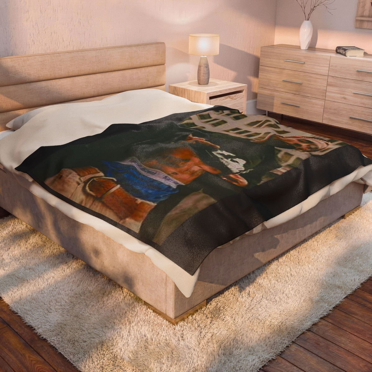 Rap Icon Photo Velveteen Plush Blanket