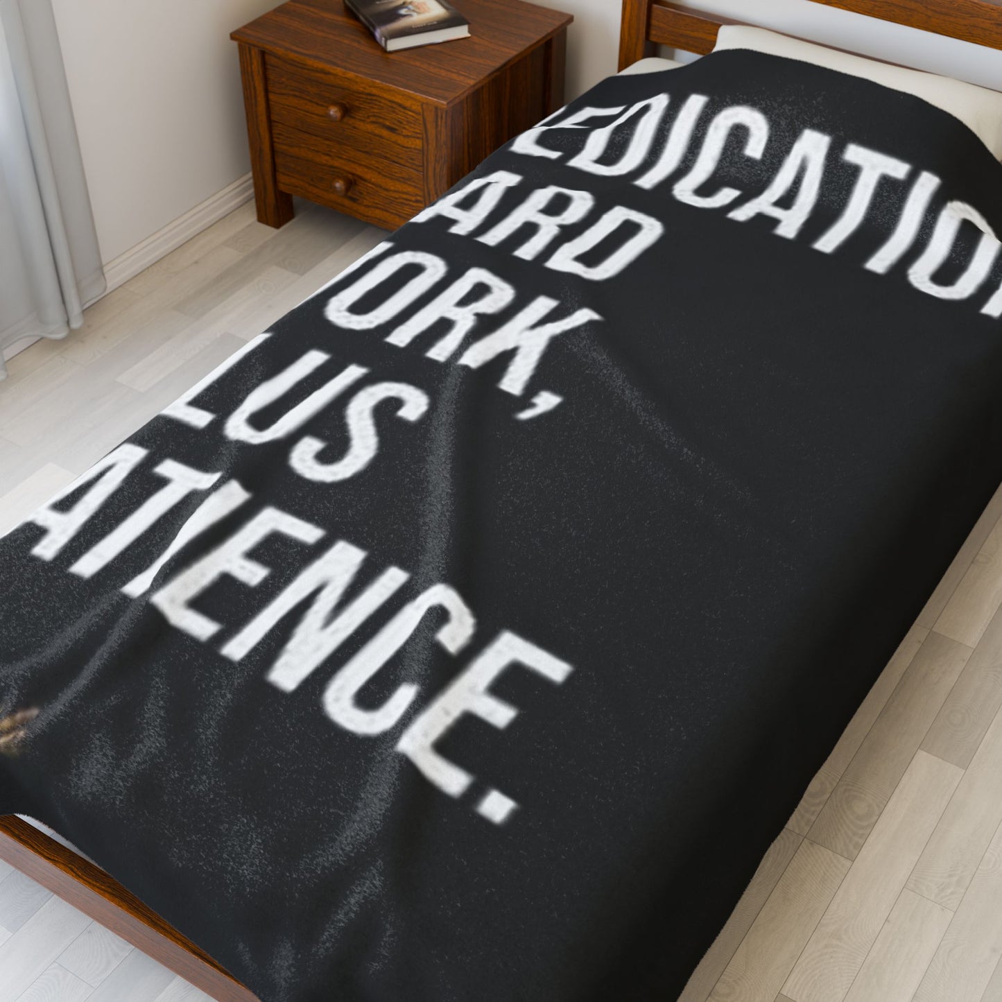 Nipsey Velveteen Plush Blanket - "Dedication, Hard Work, Plus Patience"