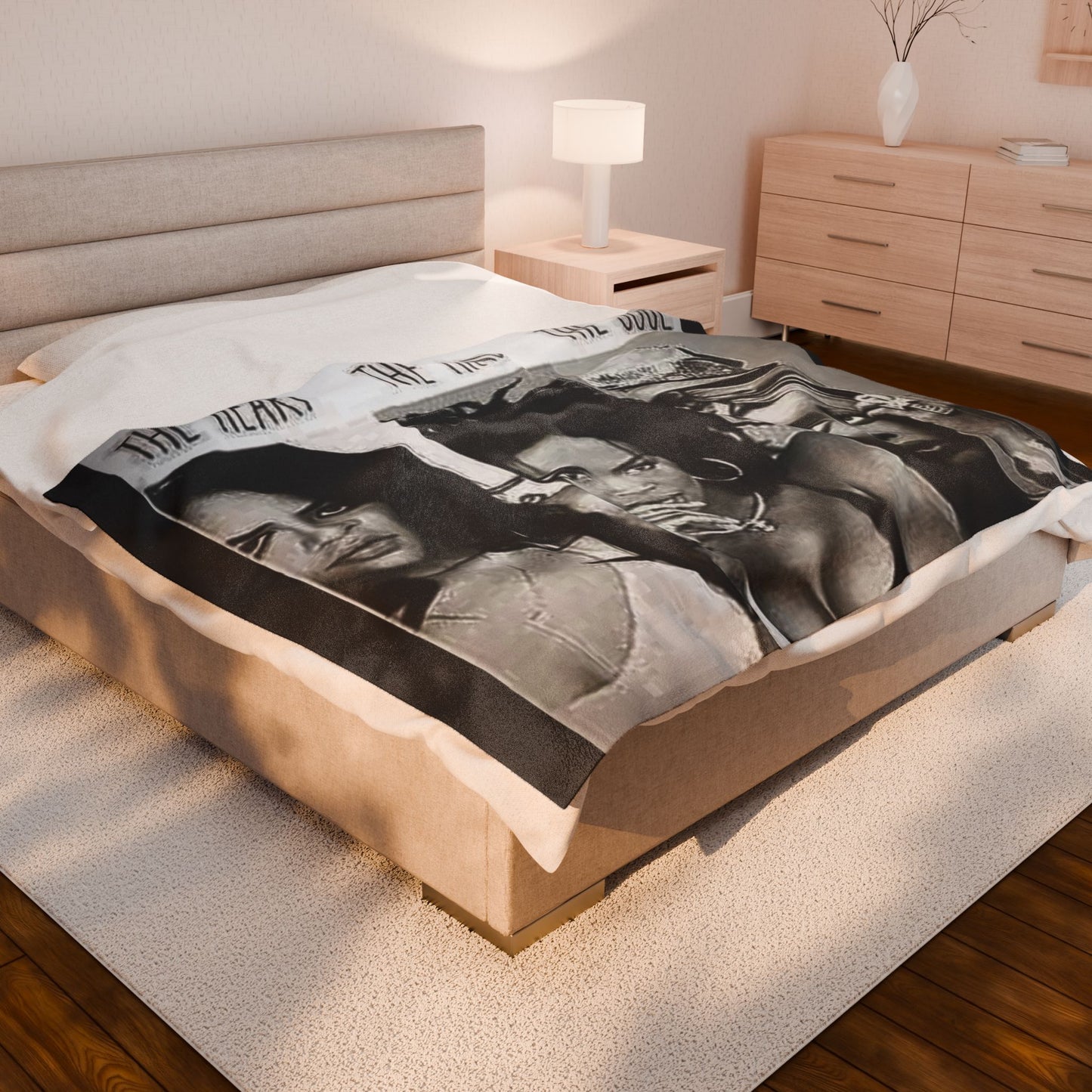 The Mind, Body & Soul Velveteen Plush Blanket - Cozy Art Inspired Throw for Comfort and Style