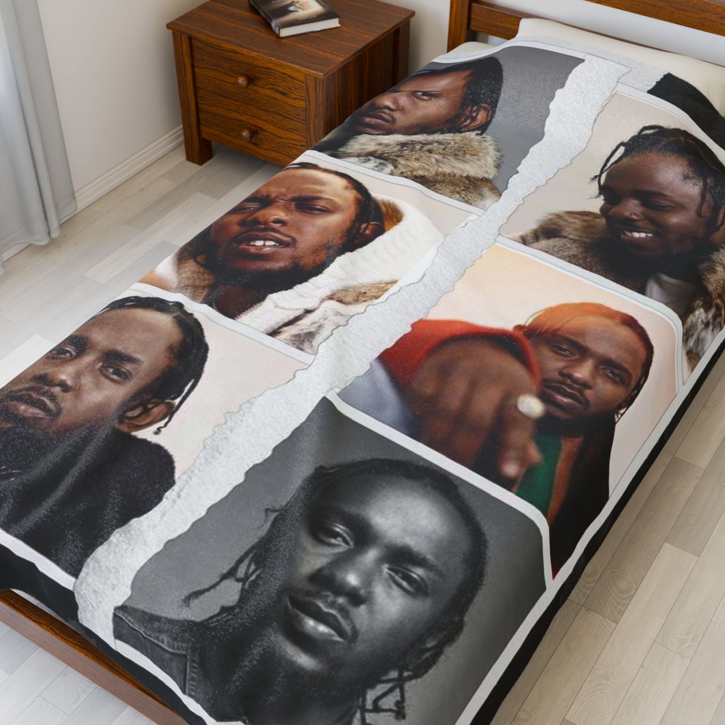 Kendrick Lamar Velveteen Plush Blanket - Cozy Hip-Hop Home Décor