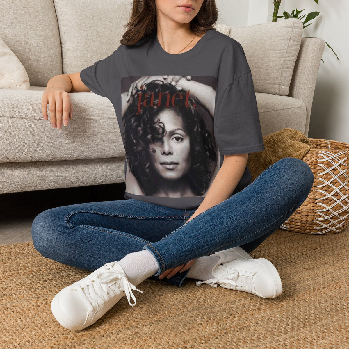 Janet Vintage Portrait Graphic T‑Shirt