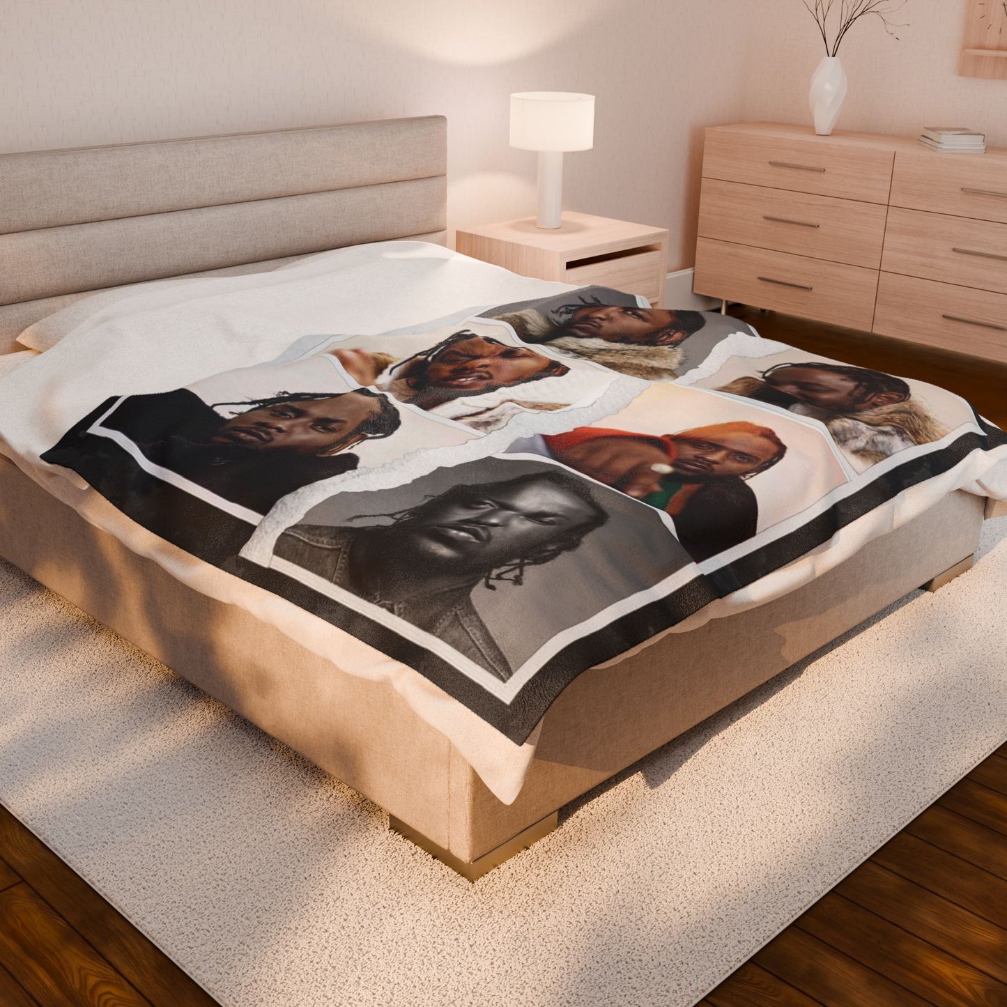 Kendrick Velveteen Plush Blanket - Cozy Hip-Hop Home Décor