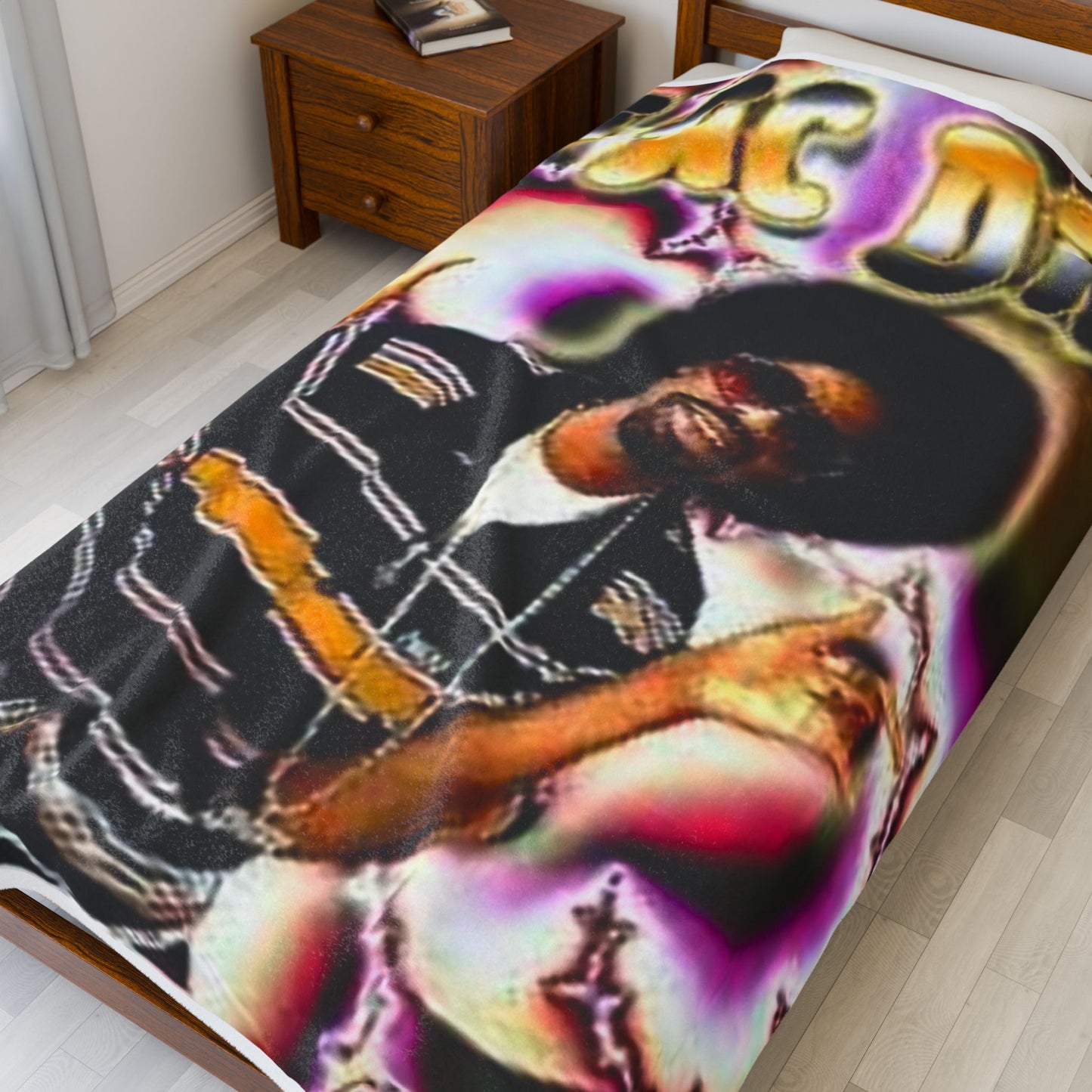 Vintage Mac Dre Velveteen Plush Blanket - Soft Throw for Hip Hop Lovers