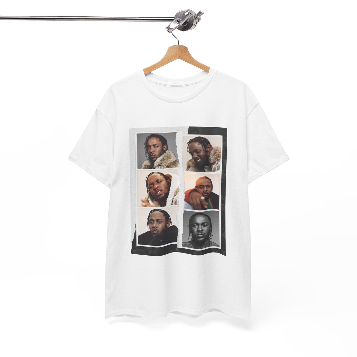 Portrait Kendrick Tee — Vintage Photo Grid Graphic T-Shirt