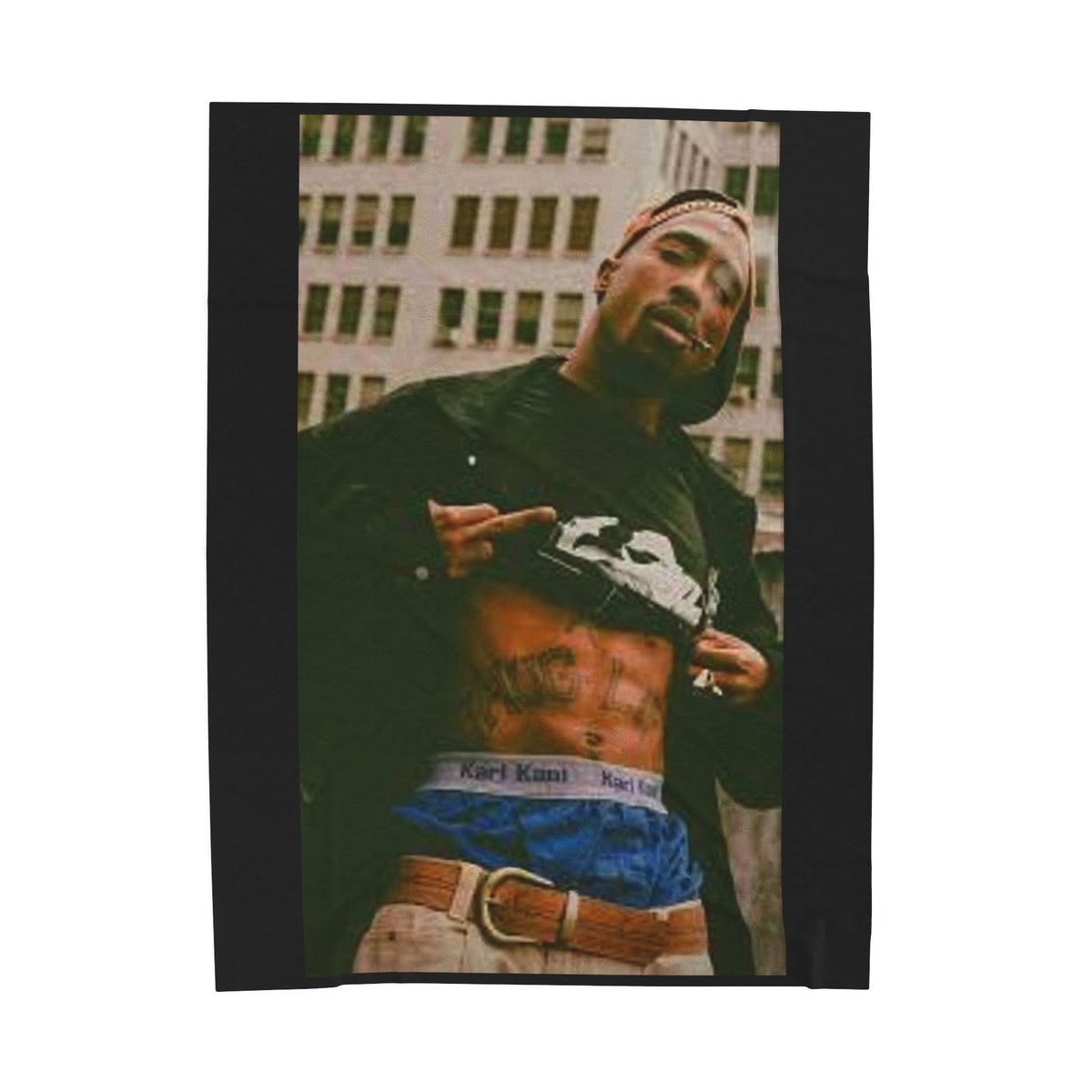 Rap Icon Photo Velveteen Plush Blanket