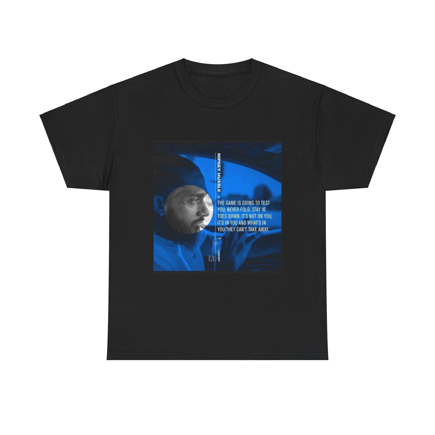 Nipsey Hussle Never Fold Heavy Cotton Tee