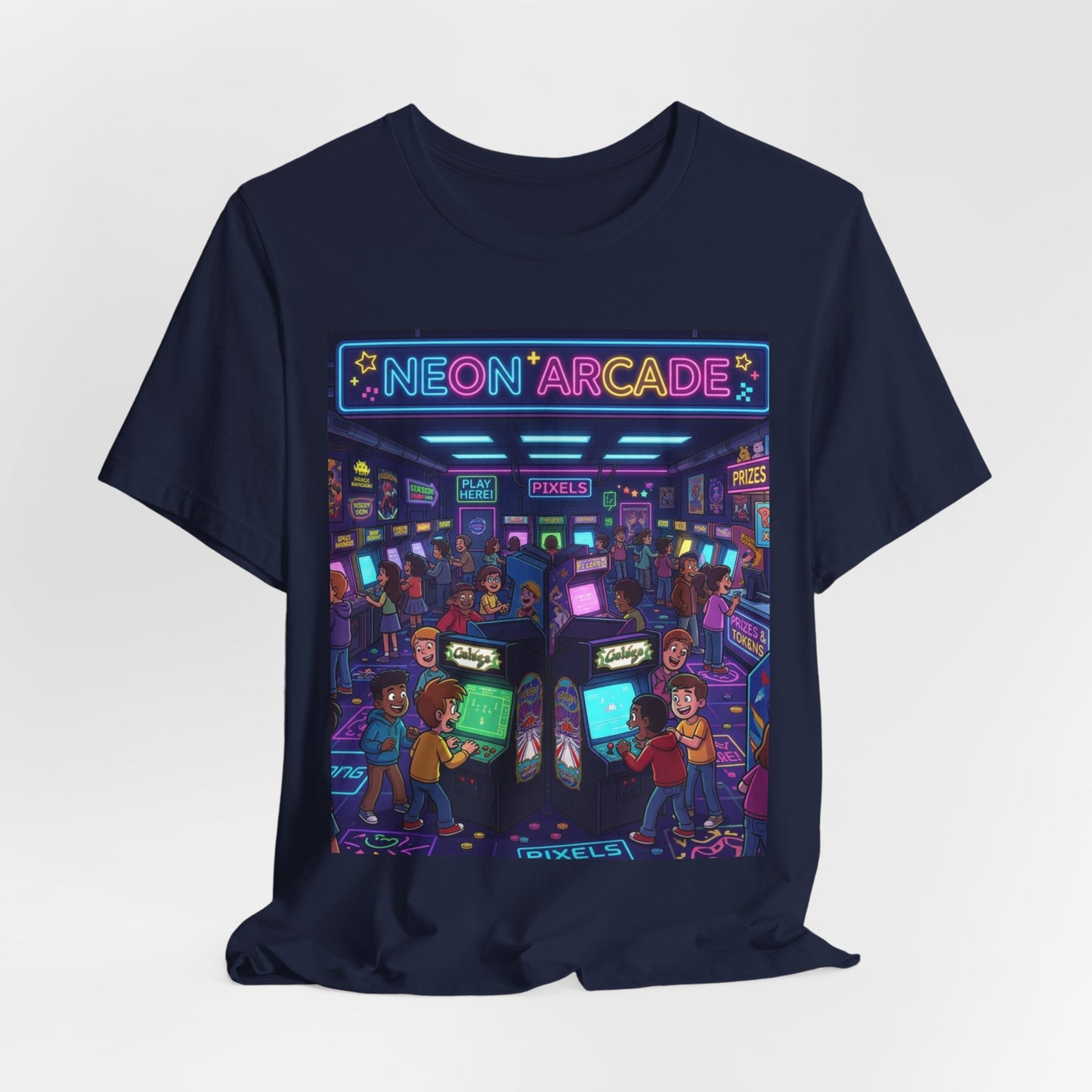 Arcade Tee — Neon Arcade Retro Gaming Graphic T-Shirt