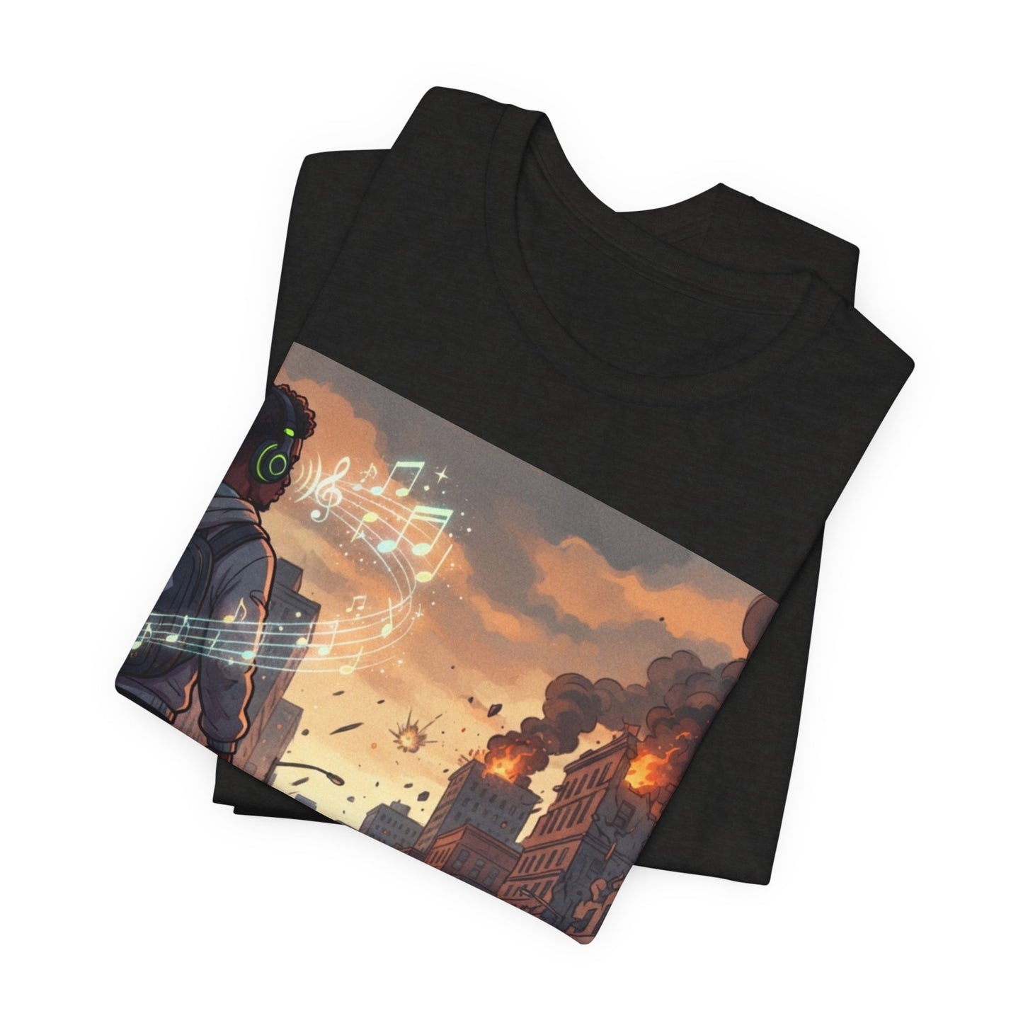 Apocalyptic Cityscape Tee — Mindin My Music Streetwear Graphic Shirt