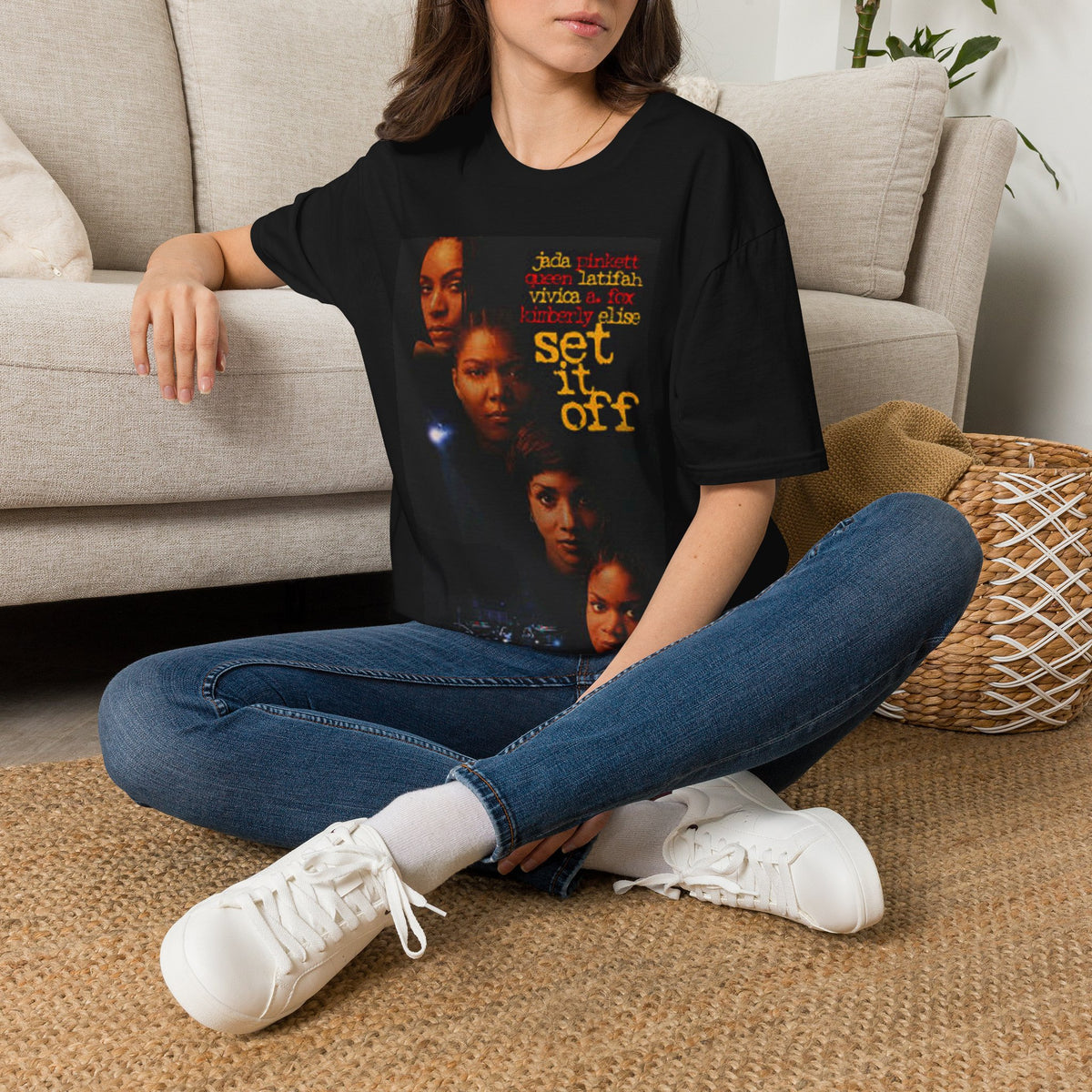 Set It Off Movie T‑Shirt — 1996 Classic Poster Tee (Jada Pinkett, Queen Latifah)