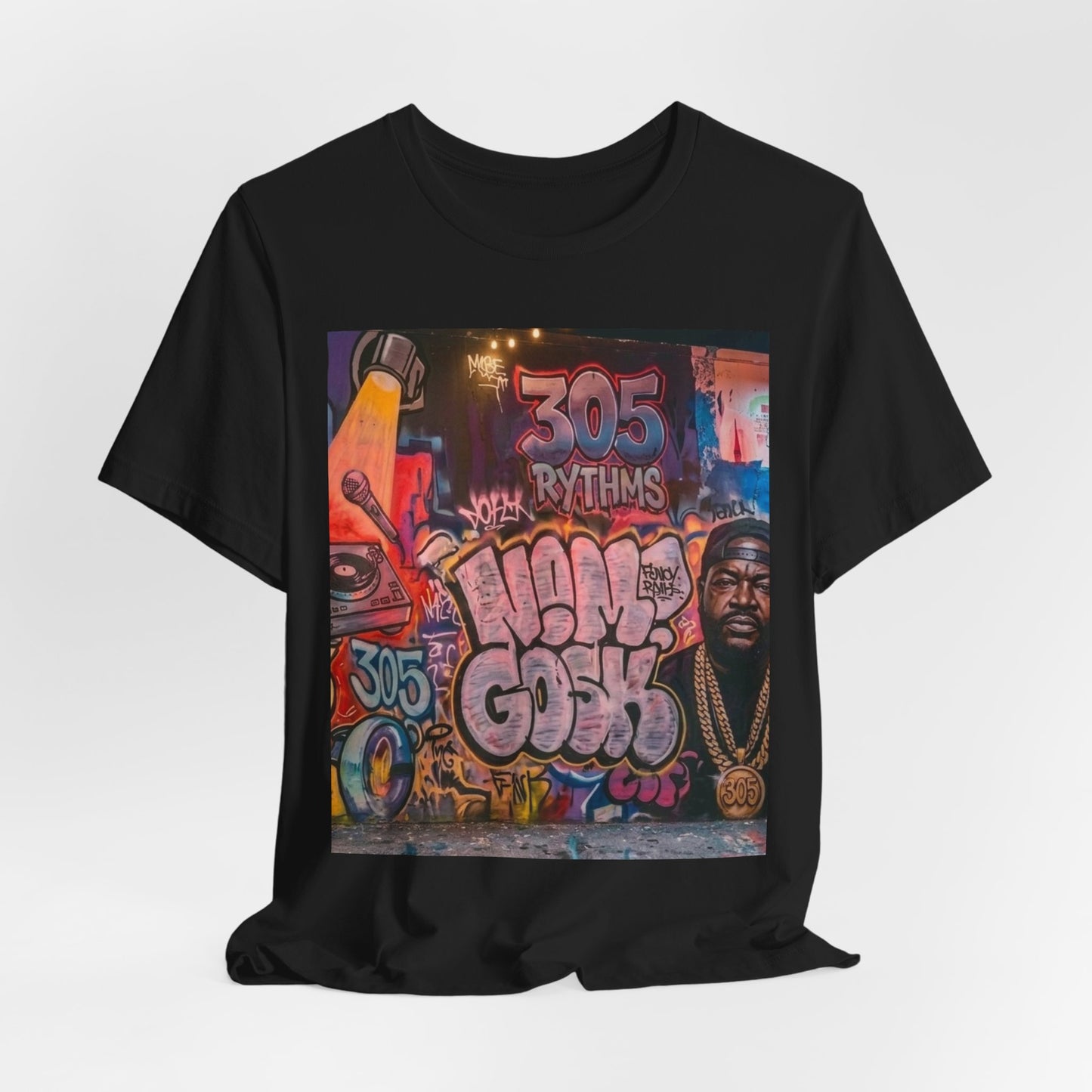 Hip-Hop Miami Graffiti Tee — "305 Rythms" Streetwear T‑Shirt