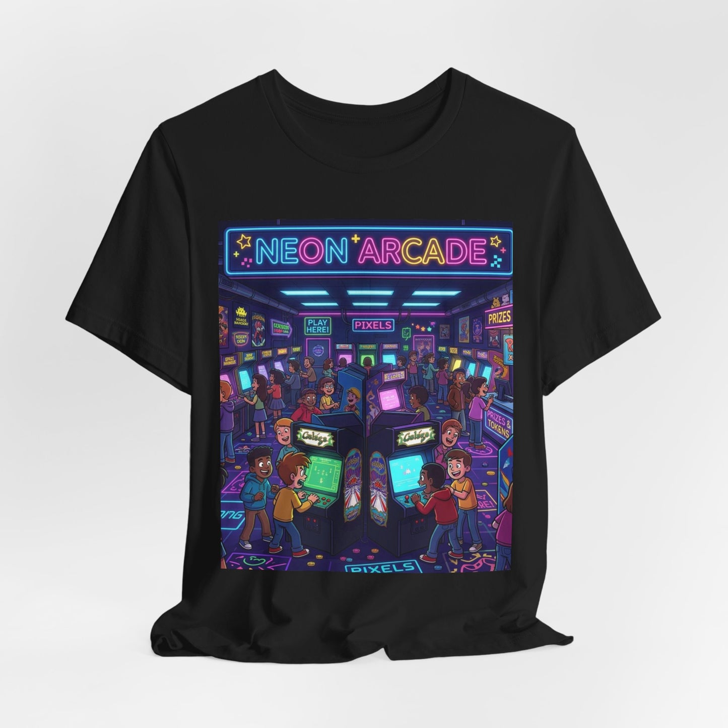 Arcade Tee — Neon Arcade Retro Gaming Graphic T-Shirt