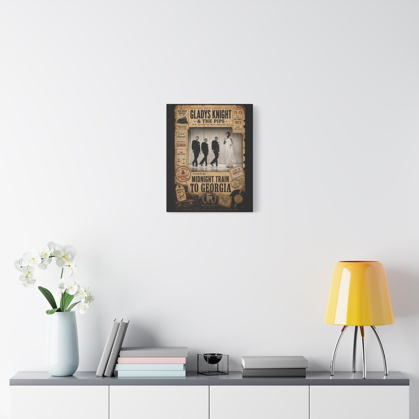 Midnight Train to Georgia Wall Art — Vintage Soul Music Canvas