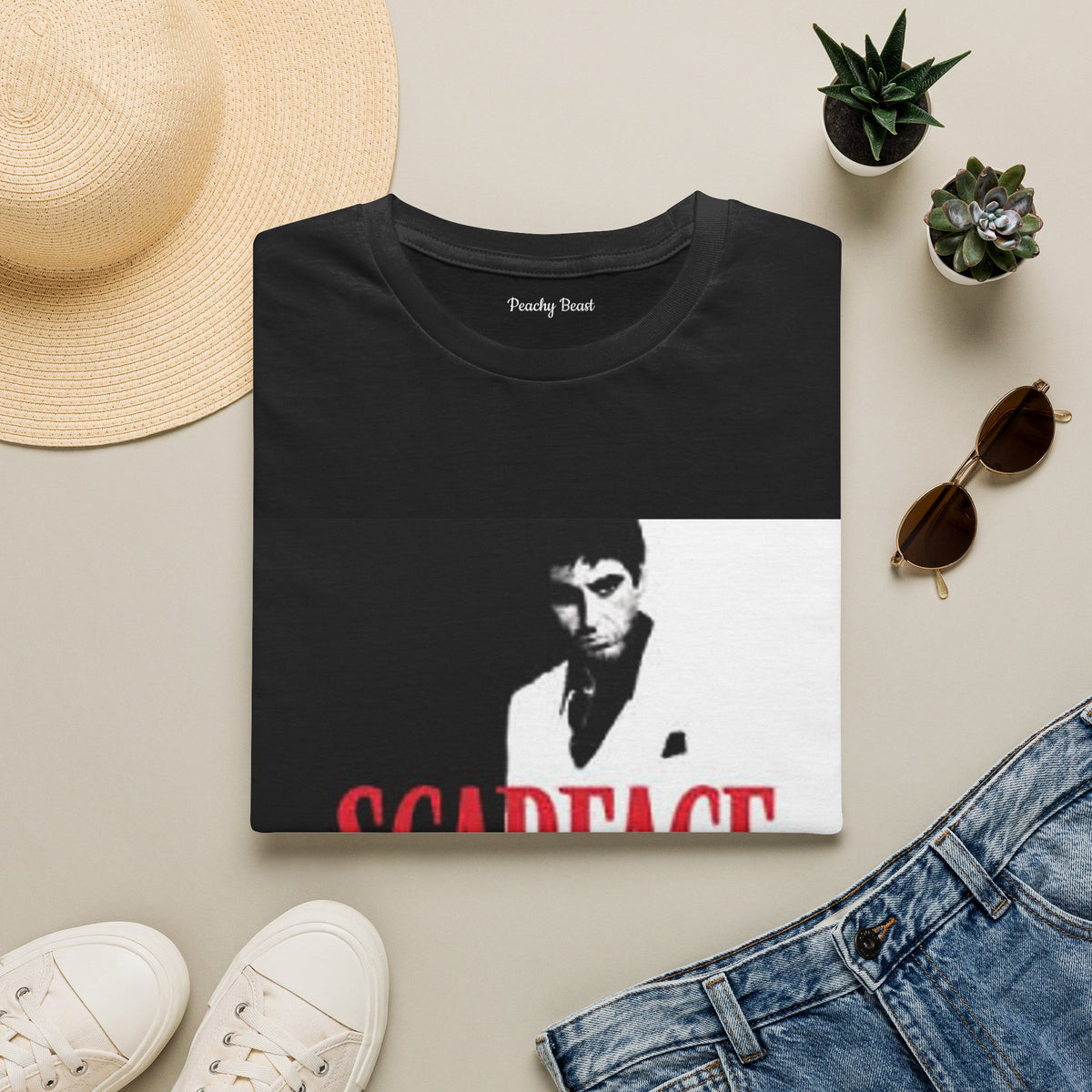 Scarface Graphic T-Shirt — "The World Is Yours" Movie Poster Tee