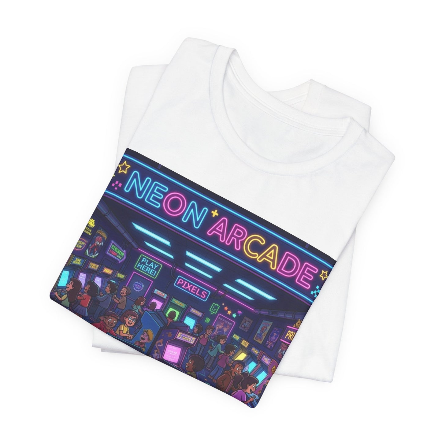 Arcade Tee — Neon Arcade Retro Gaming Graphic T-Shirt