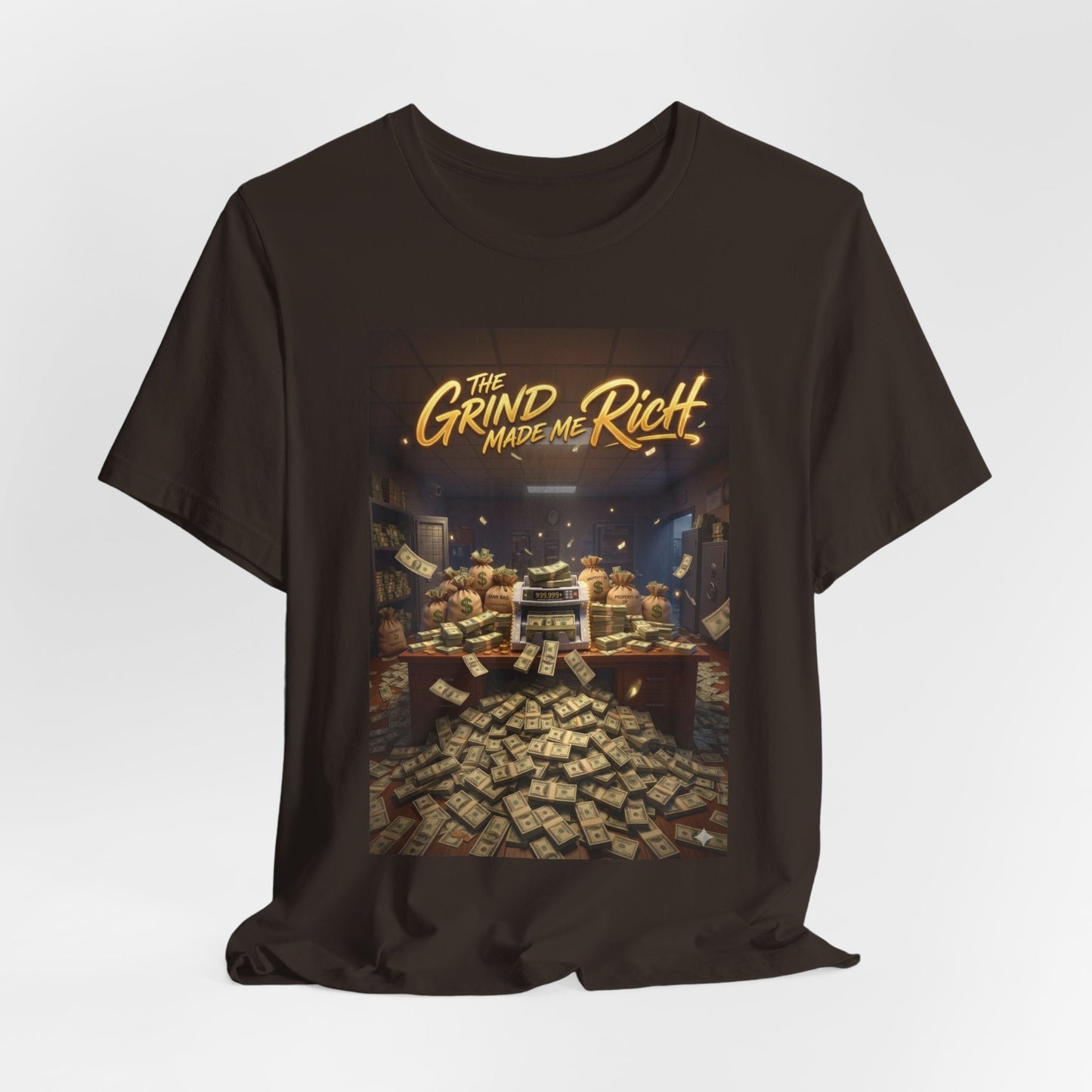 Motivational Money Grind T‑Shirt — “The Grind Made Me Rich” Graphic Tee