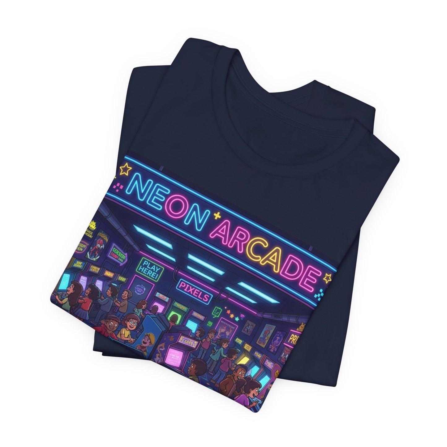 Arcade Tee — Neon Arcade Retro Gaming Graphic T-Shirt