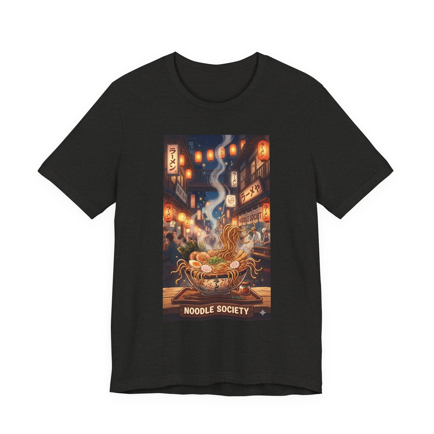 Noodle Society Tee — Retro Night Market Ramen Graphic T-Shirt