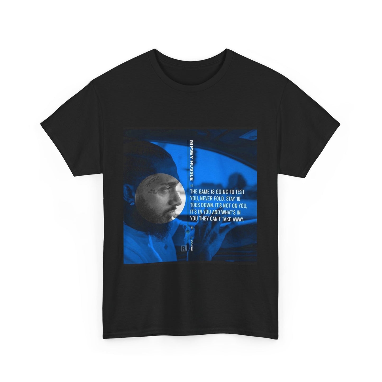 Nipsey Hussle Never Fold Heavy Cotton Tee