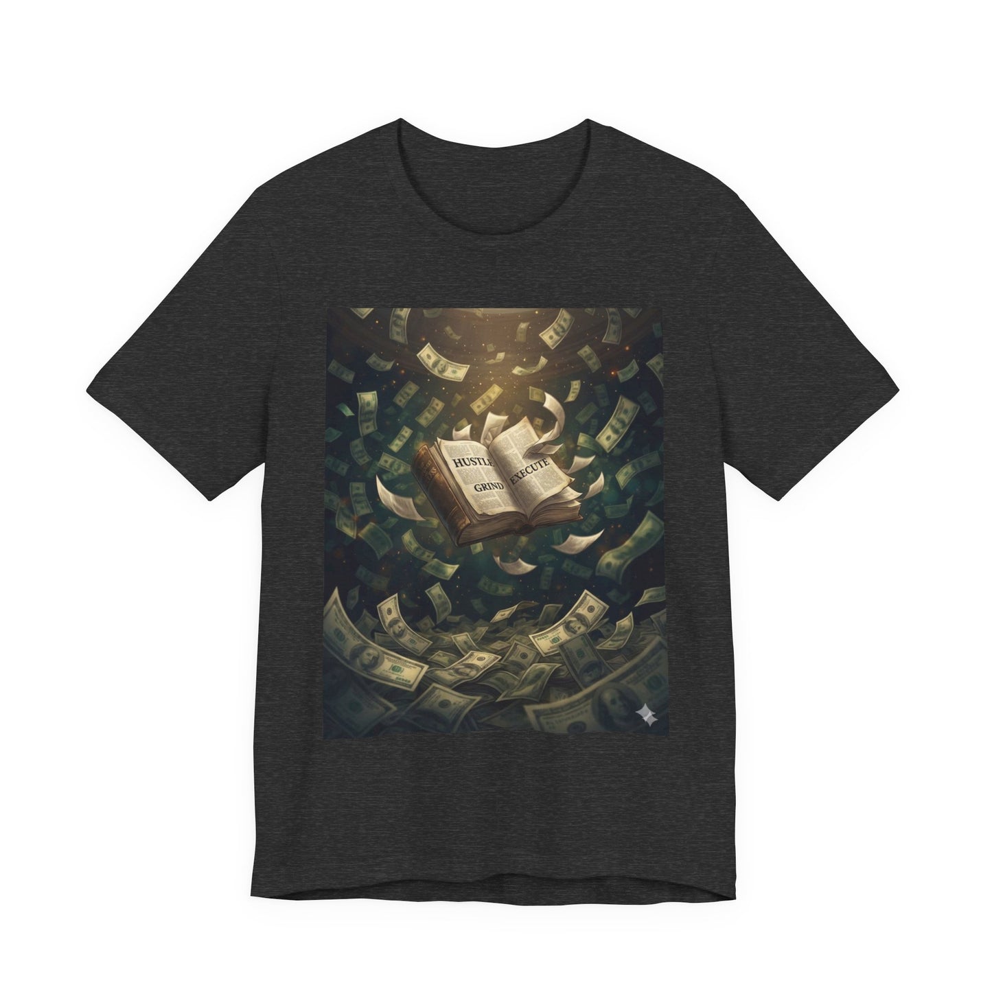 Money Manifestation Tee — Hustle, Grind, Execute Graphic Tee