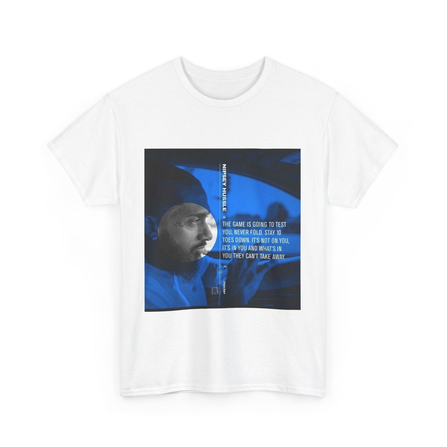 Nipsey Hussle Never Fold Heavy Cotton Tee