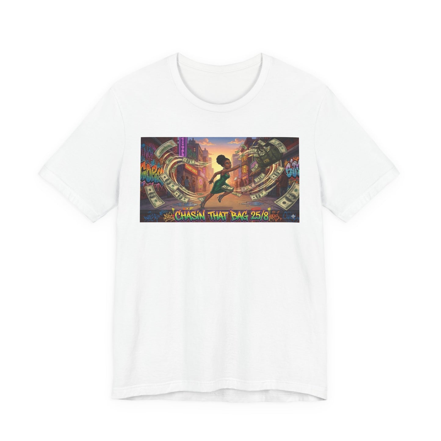 "Chasin' That Bag" Graphic Tee — Urban Retro Vibes