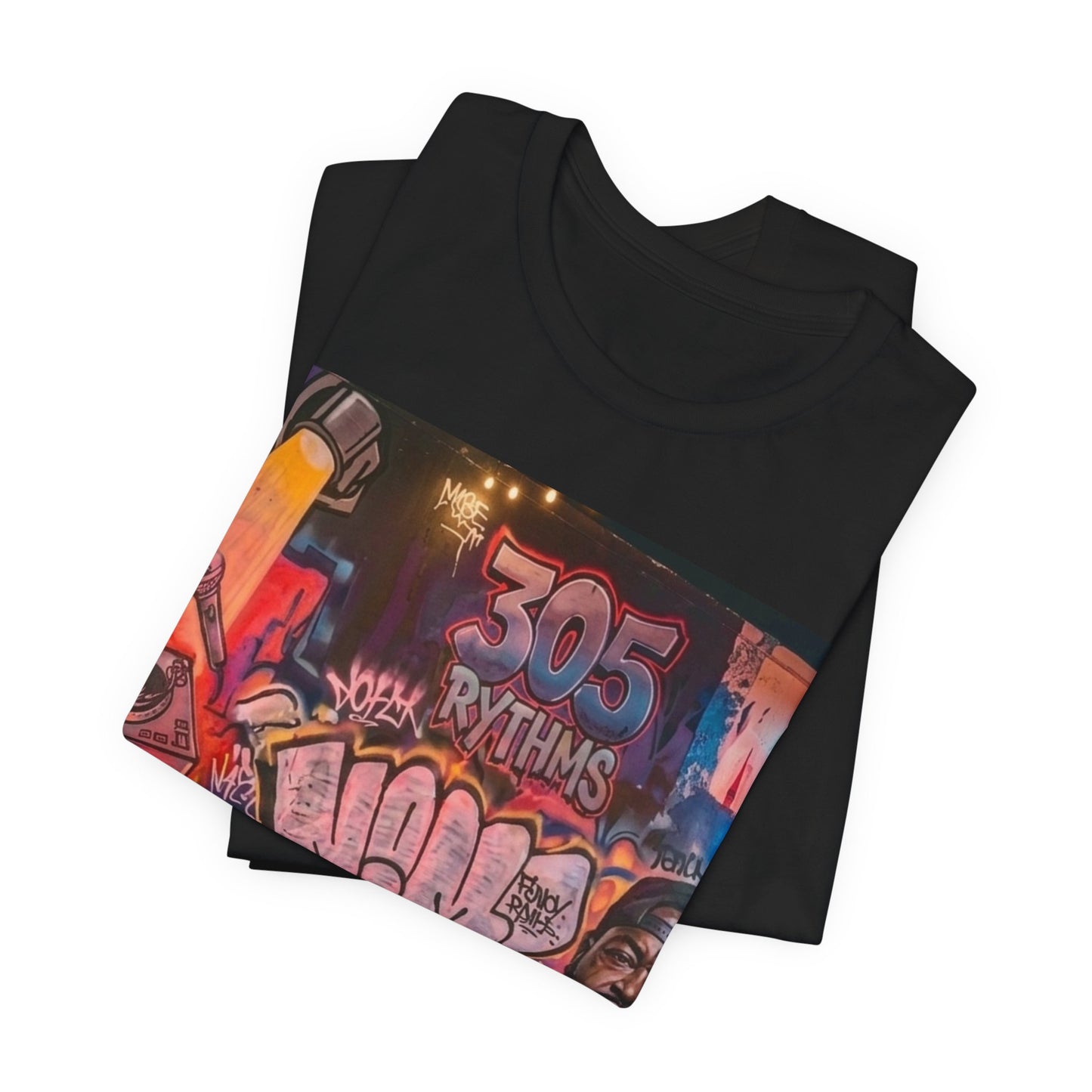 Hip-Hop Miami Graffiti Tee — "305 Rythms" Streetwear T‑Shirt