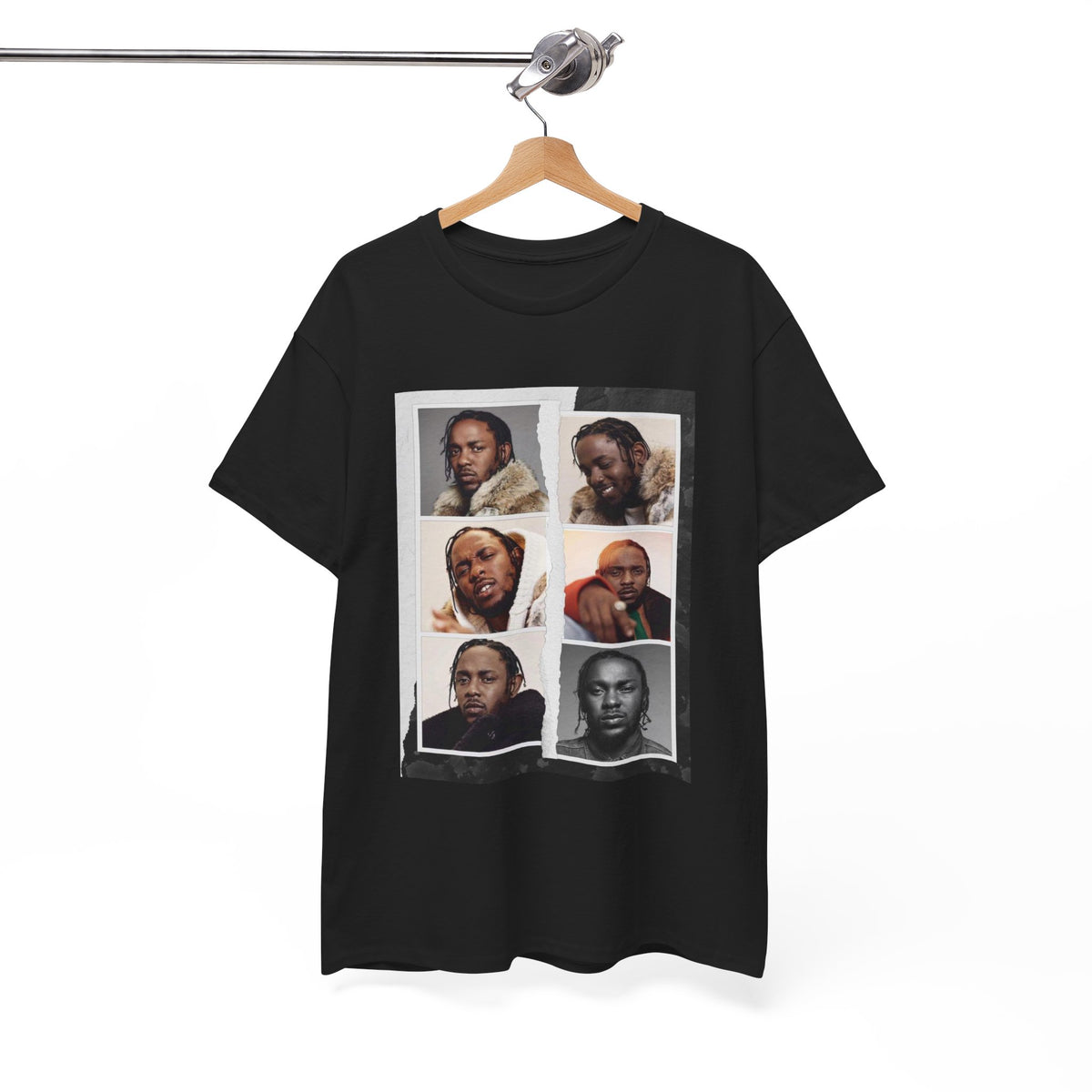 Portrait Kendrick Tee — Vintage Photo Grid Graphic T-Shirt