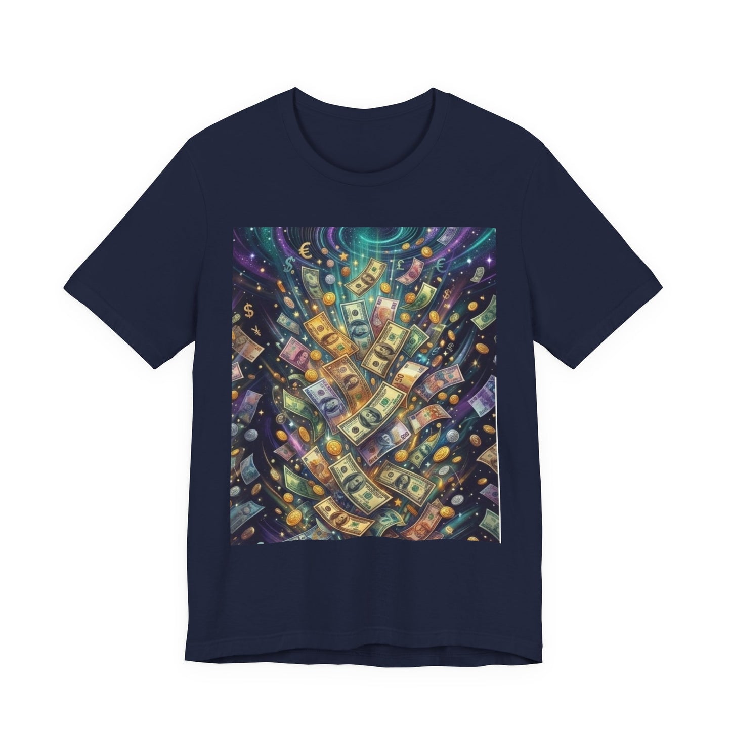 Money Rain Graphic Tee — Cash Shower Illustration T‑Shirt