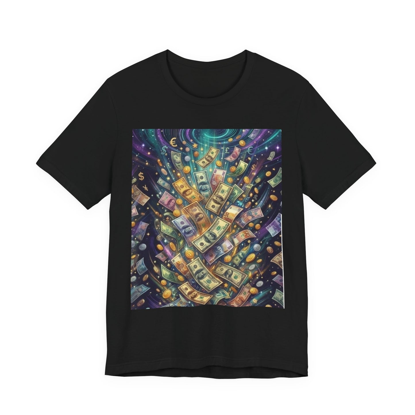 Money Rain Graphic Tee — Cash Shower Illustration T‑Shirt