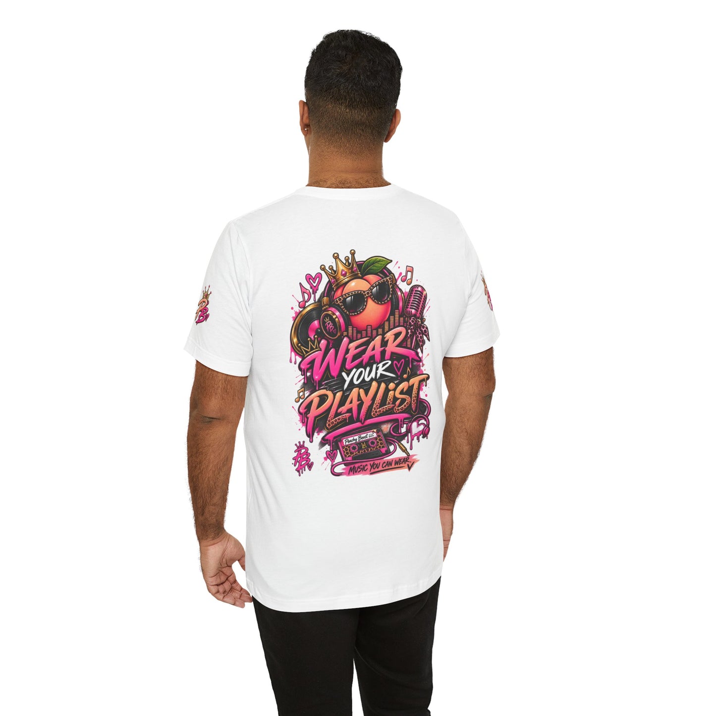 Wear Your Playlist Tee — Retro Peachy Beast Graphic T‑Shirt