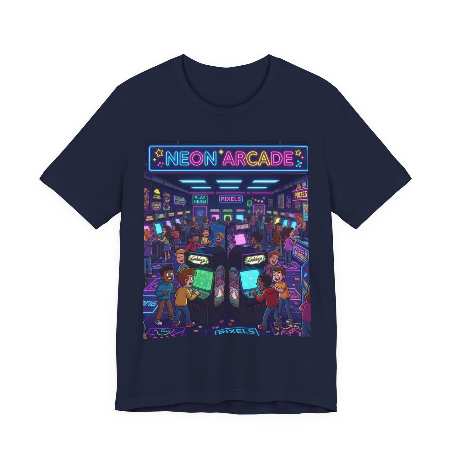 Arcade Tee — Neon Arcade Retro Gaming Graphic T-Shirt