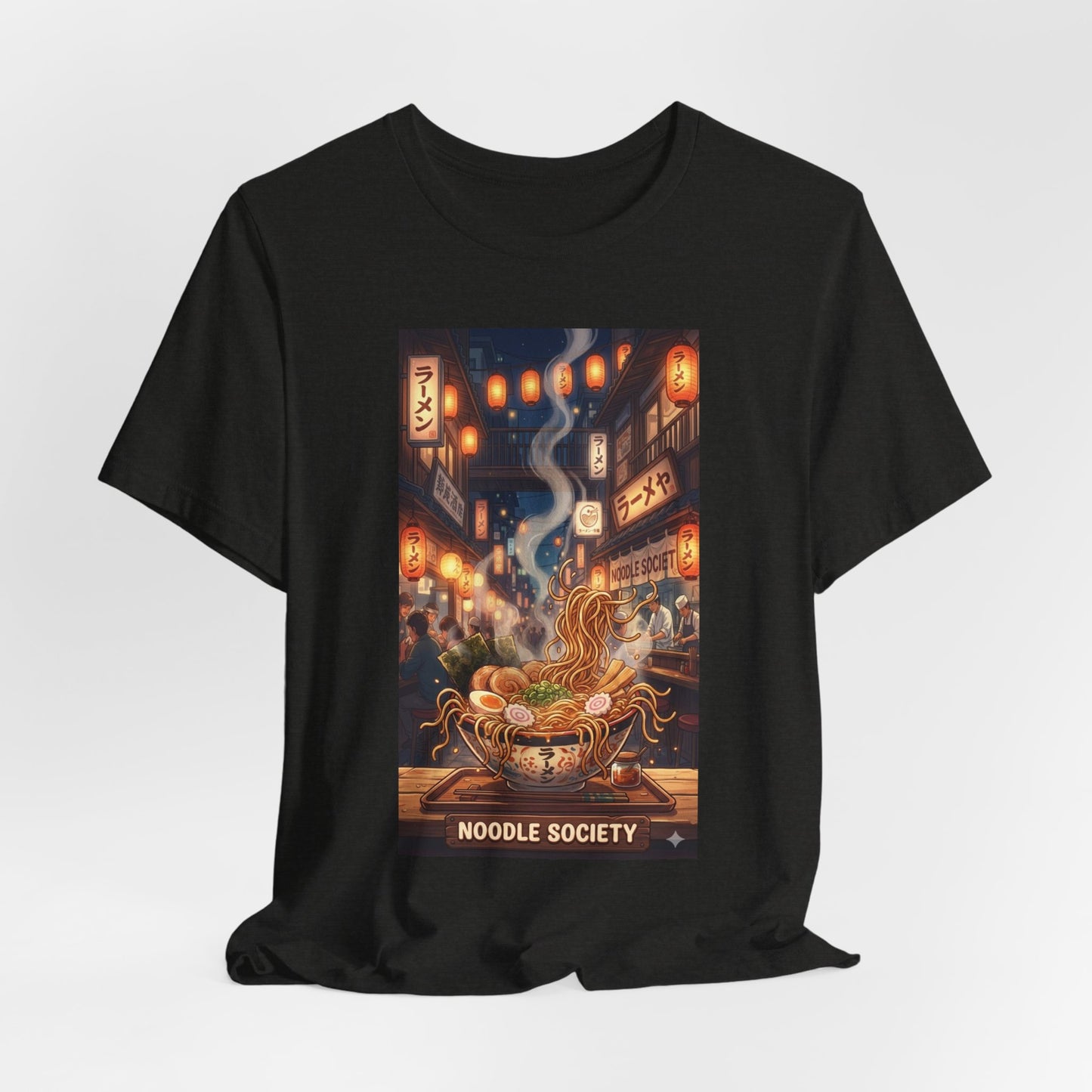 Noodle Society Tee — Retro Night Market Ramen Graphic T-Shirt