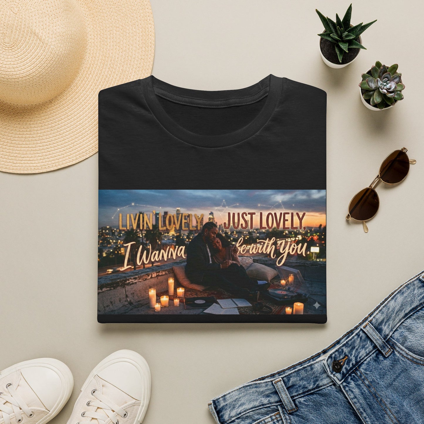 "Livin' Lovely, Just Lovely" Graphic T-Shirt