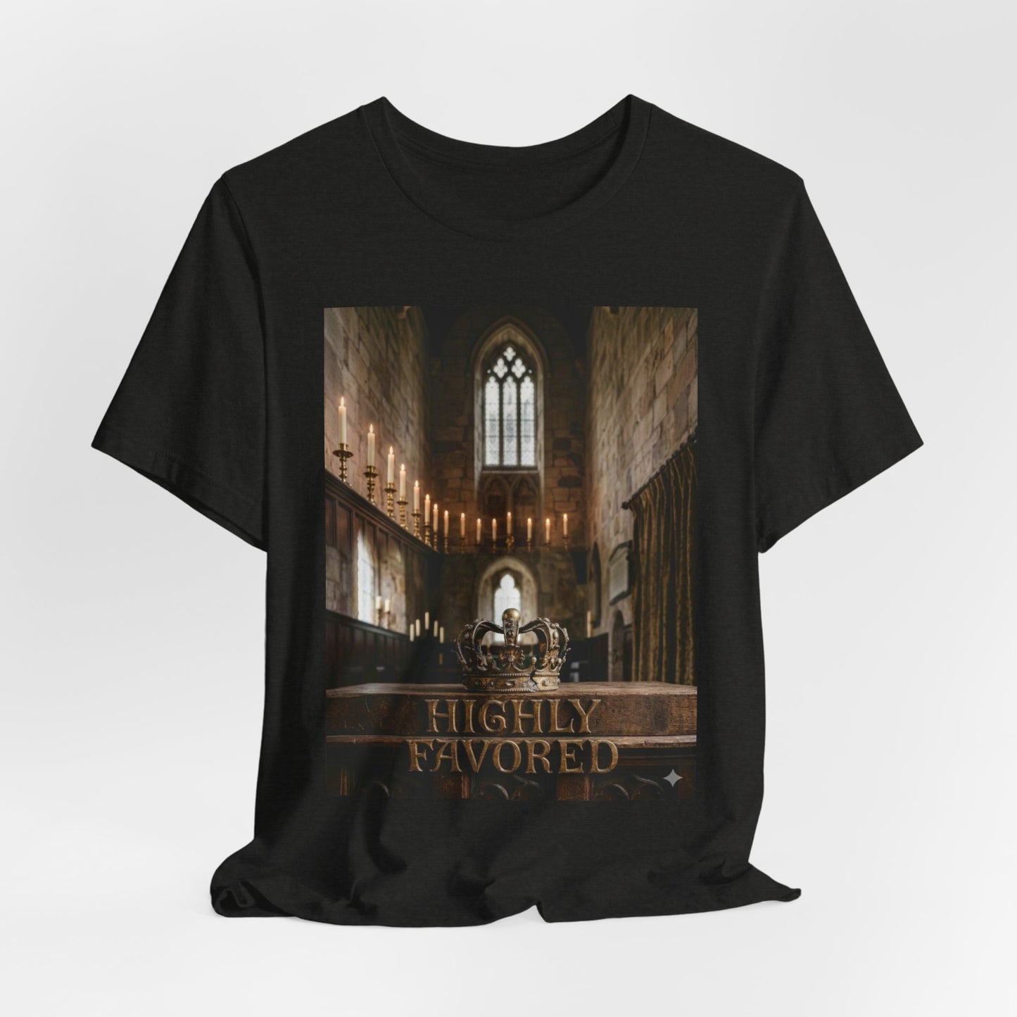 Highly Favored Tee — Cracked Crown T‑Shirt