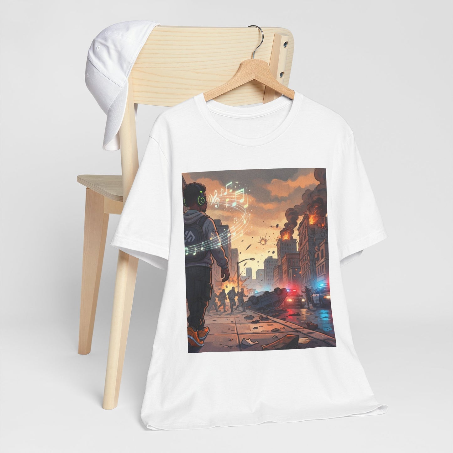 Apocalyptic Cityscape Tee — Mindin My Music Streetwear Graphic Shirt