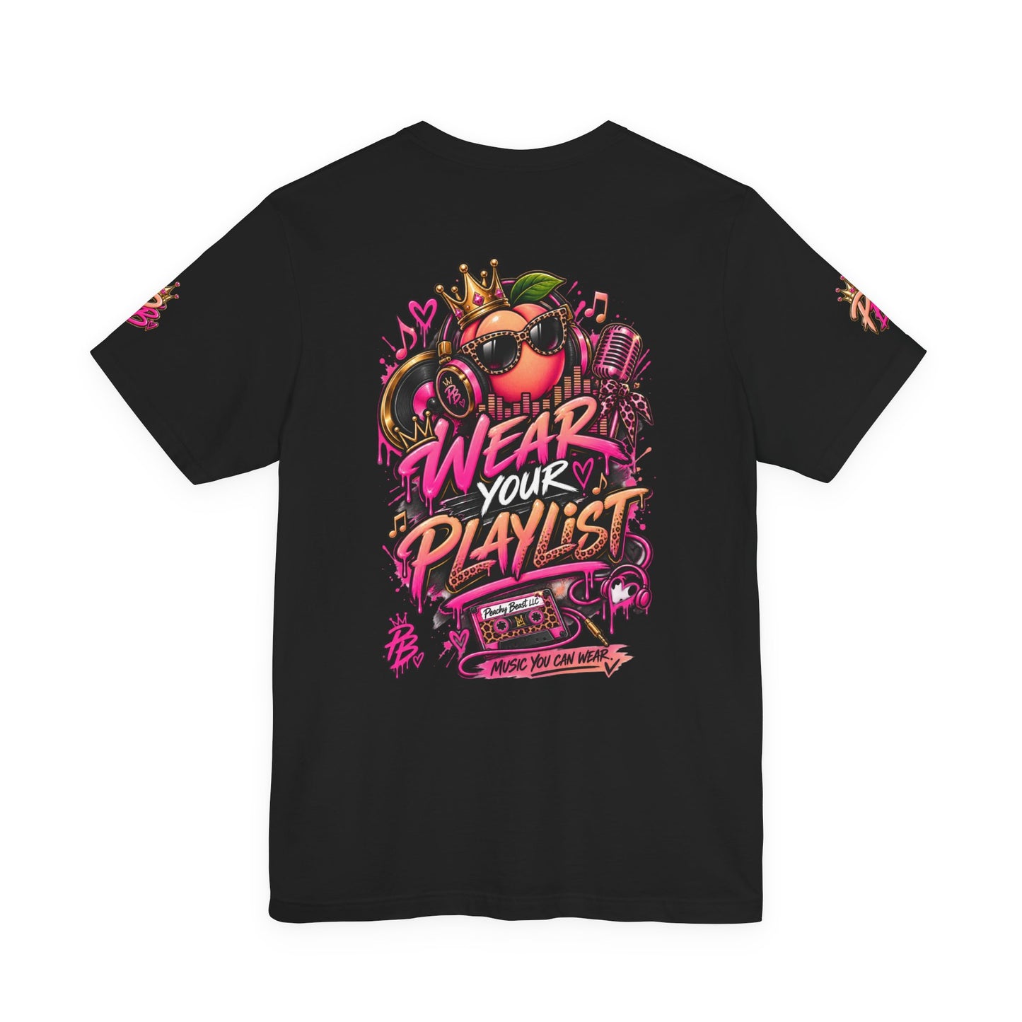 Wear Your Playlist Tee — Retro Peachy Beast Graphic T‑Shirt
