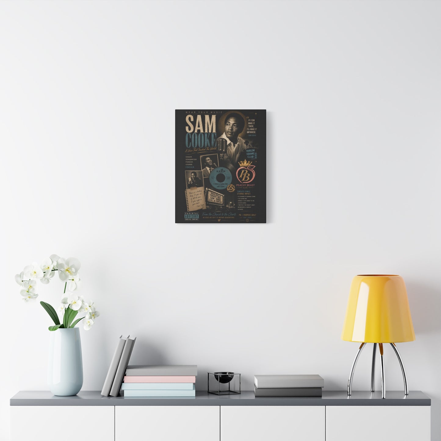 Vintage Music Poster Canvas of Sam Cooke