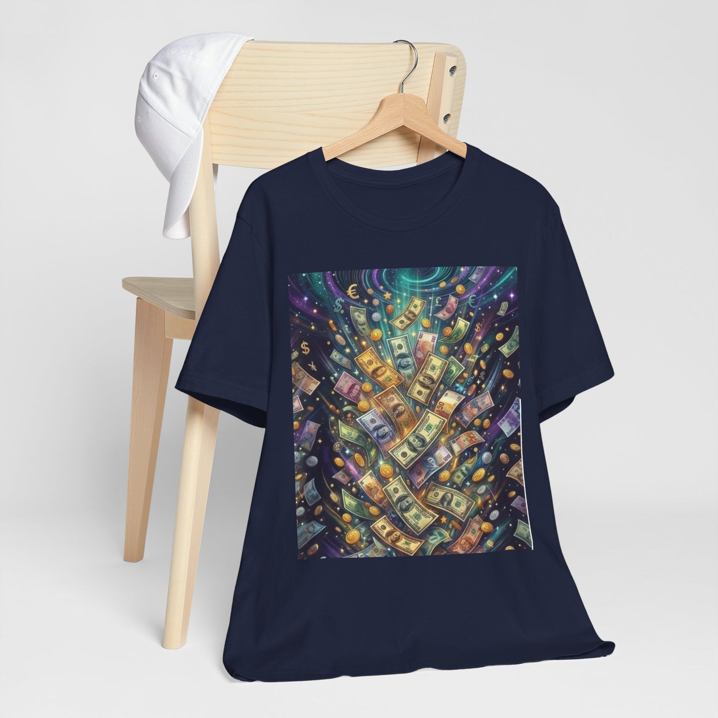 Money Rain Graphic Tee — Cash Shower Illustration T‑Shirt