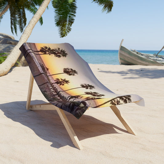 Tropical Palm Beach Towel, Sunset Beach Towel, Summer Vibes Towel, Vacation Towel, Poolside Essential, Beach Day Accessory