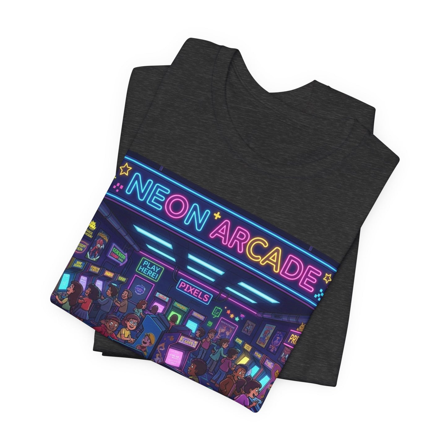Arcade Tee — Neon Arcade Retro Gaming Graphic T-Shirt