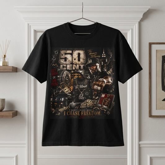 50 Cent Graphic T-Shirt – Vintage Hip-Hop Album Art Tee