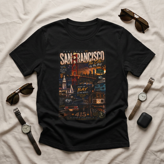 San Francisco Vintage Skyline T-Shirt — The City by the Bay Graphic Tee