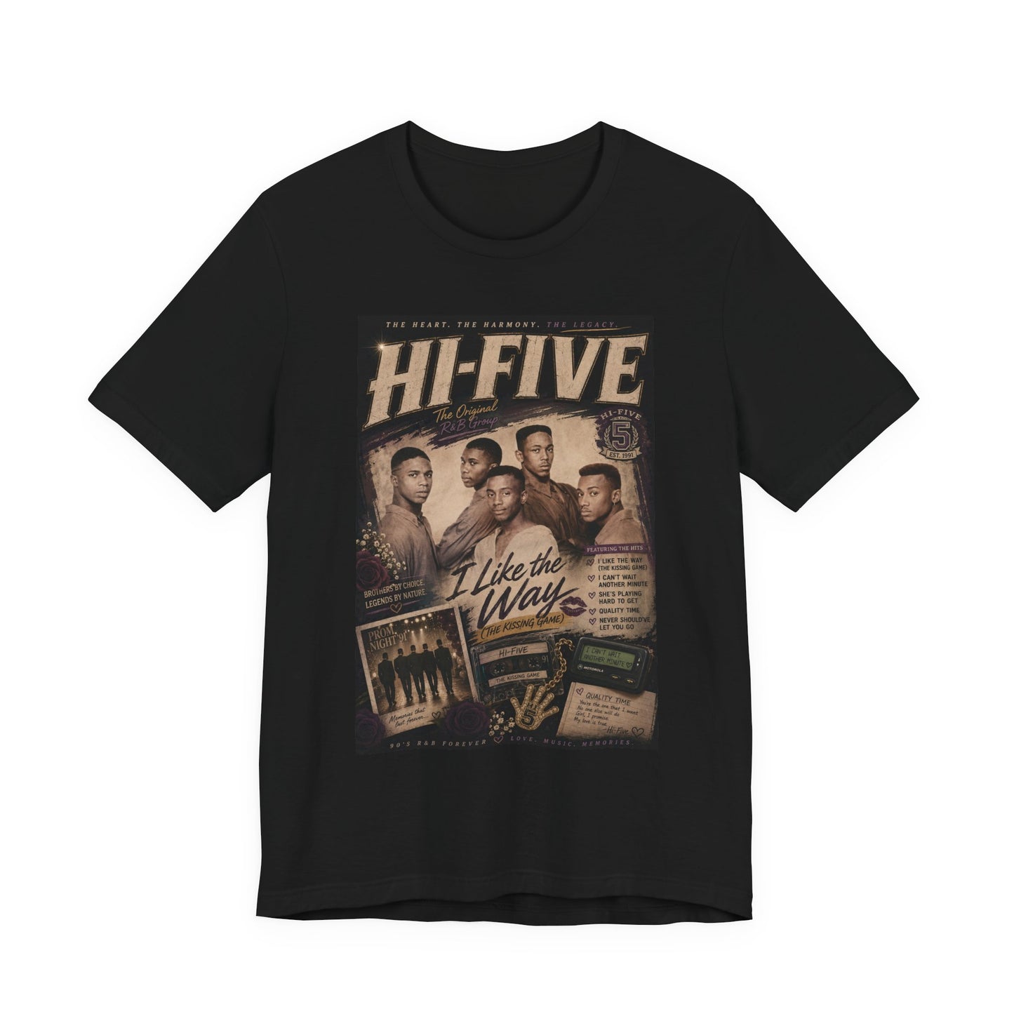 Hi-Five Retro Band Tee – "I Like the Way" Vintage Music T-Shirt