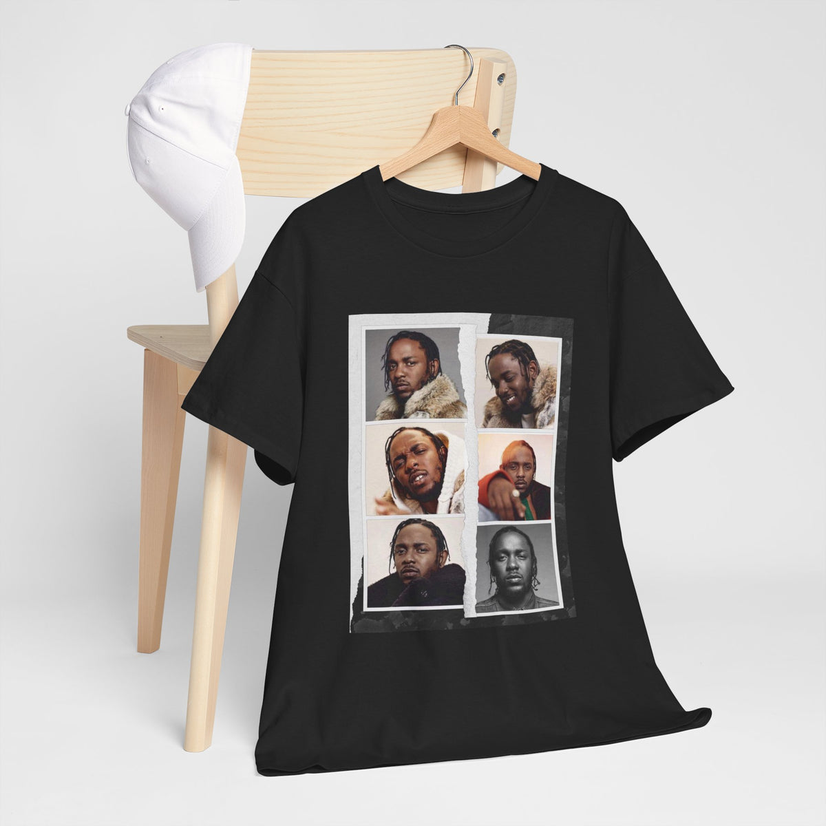 Portrait Kendrick Tee — Vintage Photo Grid Graphic T-Shirt