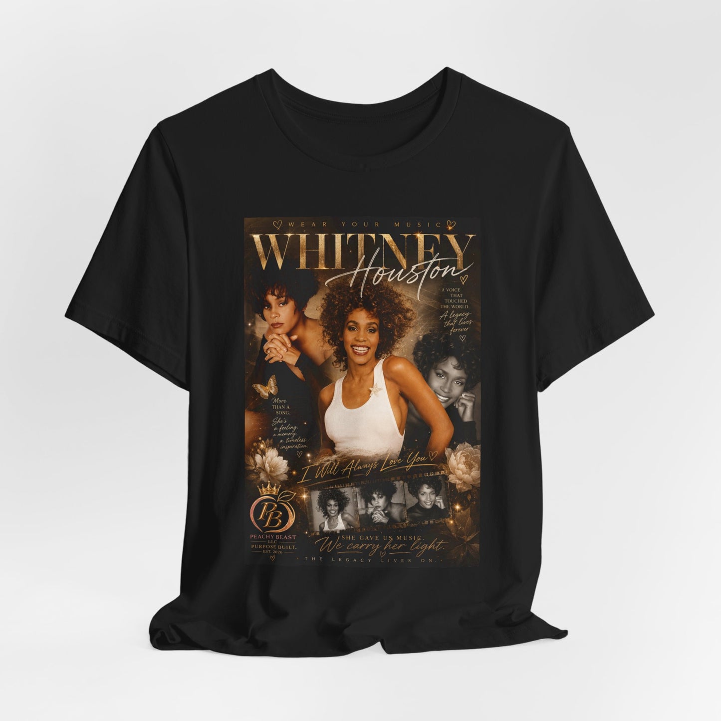 Whitney Houston Tribute Tee — Vintage Photo Music Fan Shirt