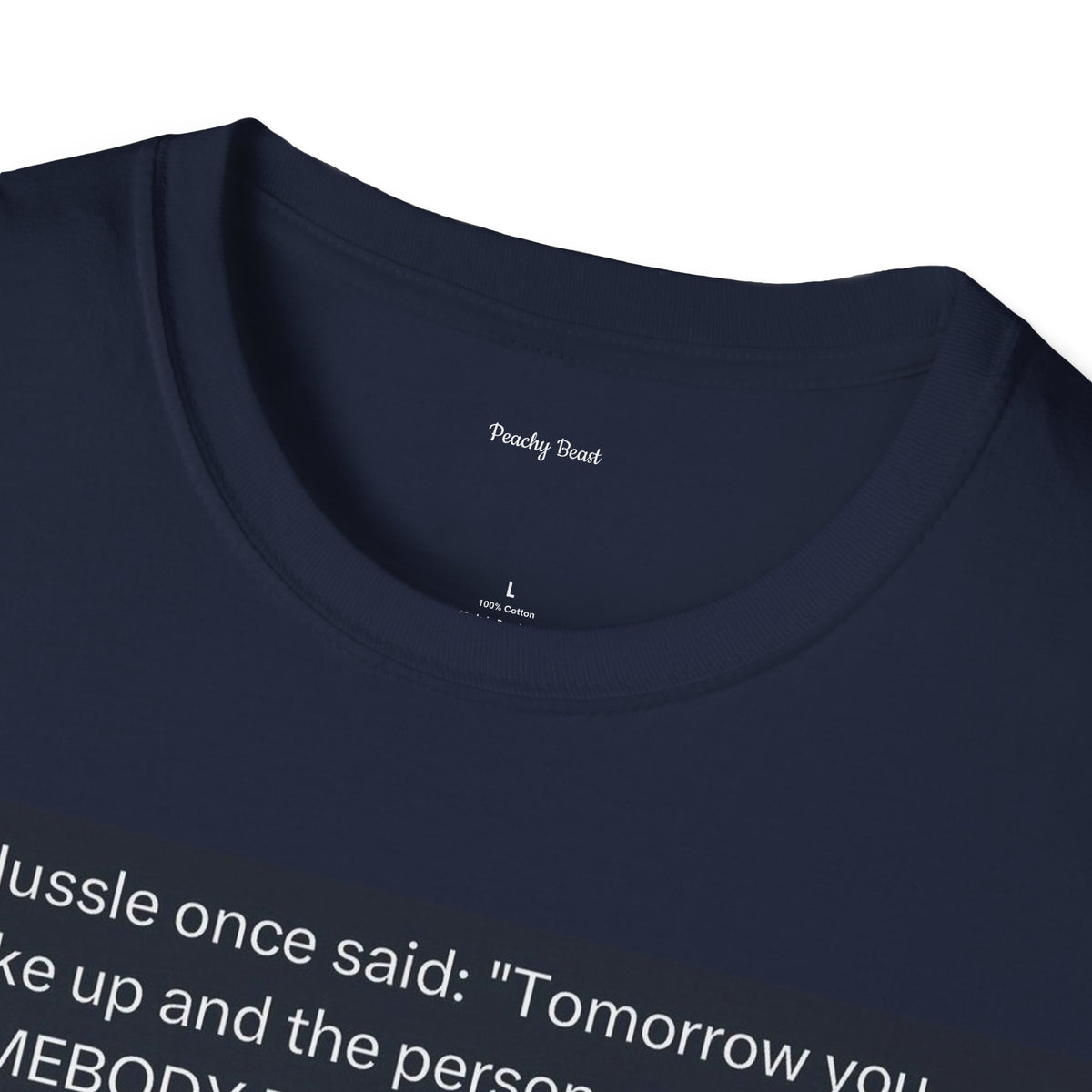 Nip Hussle Quote Photo Tee (“Tomorrow You Could Wake Up…”)