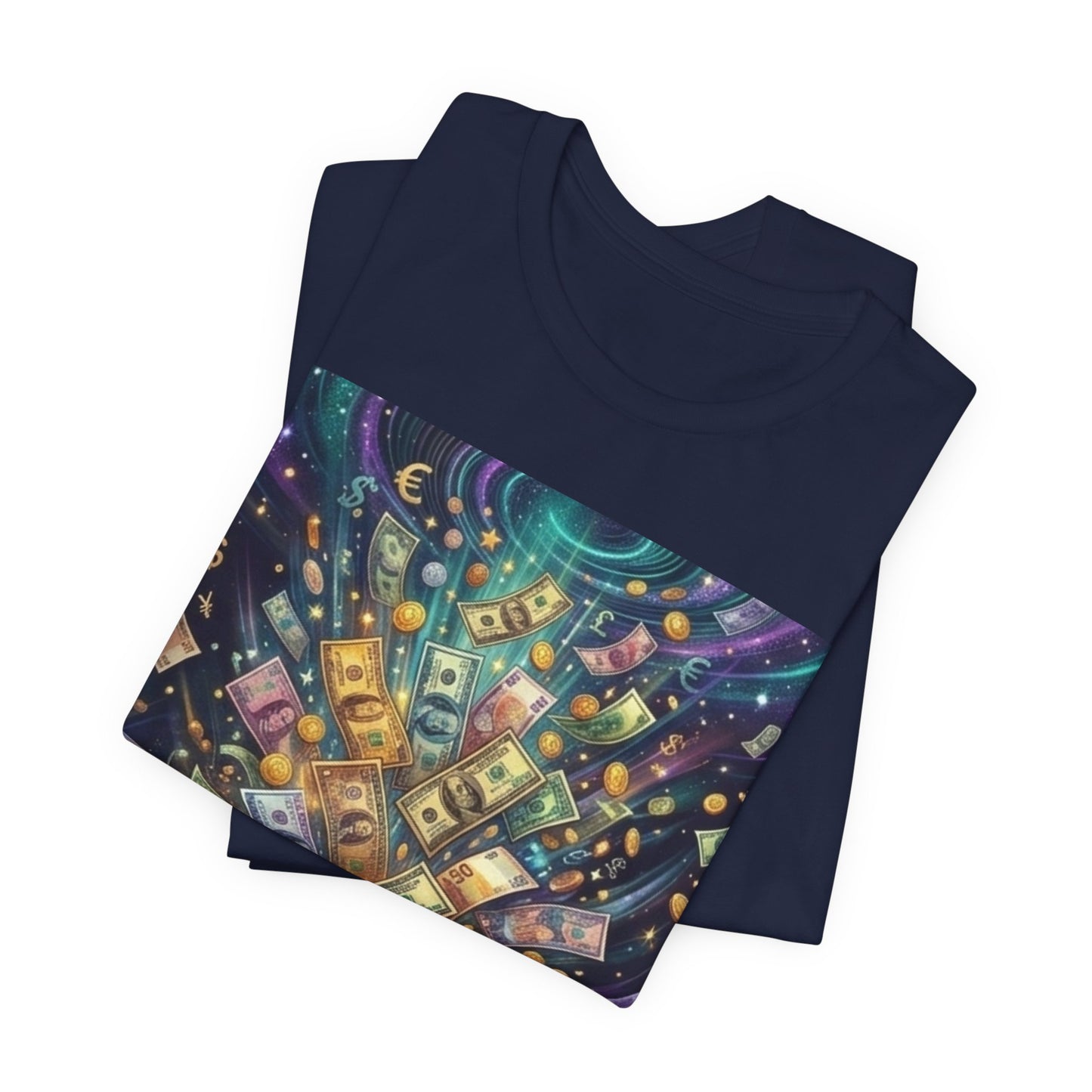 Money Rain Graphic Tee — Cash Shower Illustration T‑Shirt