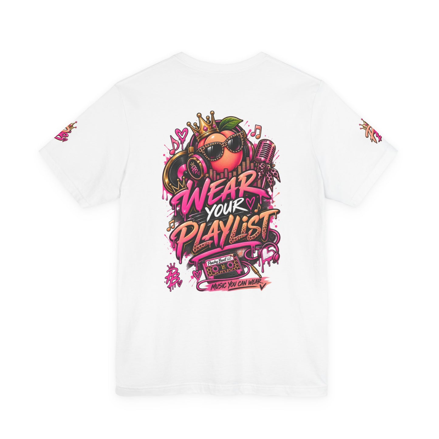 Wear Your Playlist Tee — Retro Peachy Beast Graphic T‑Shirt