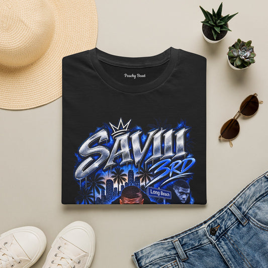 Saviii 3rd Long Beach Graphic T-Shirt — West Coast Rap Tribute
