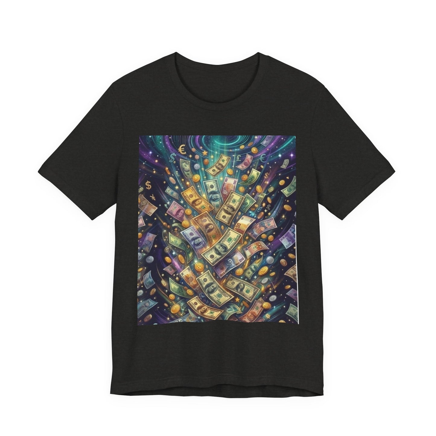 Money Rain Graphic Tee — Cash Shower Illustration T‑Shirt